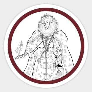 The Dead Queen Detectives - Queen Elizabeth i Sticker